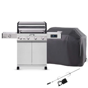 Monument Grills Denali 405 | Stainless Smart Tech Propane Gas Grill