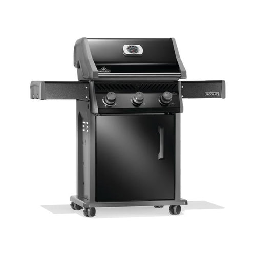 Shop the Napoleon Rogue® 425 Propane Gas Grill with 3 burners, 42,000 BTU, and folding side shelves. Explore features and order today.