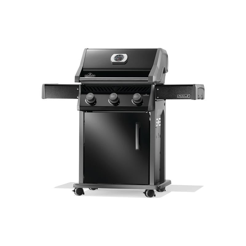 Napoleon Rogue 425 3-Burner Propane Gas Grill with Folding Side Shelves Black R425PK-2