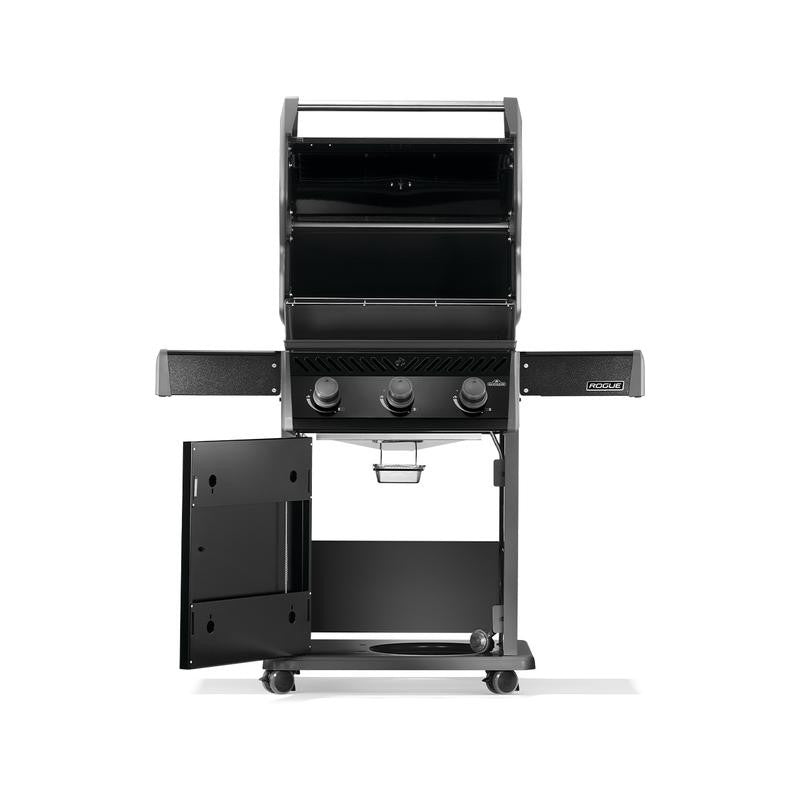 Napoleon Rogue 425 3-Burner Propane Gas Grill with Folding Side Shelves Black R425PK-2