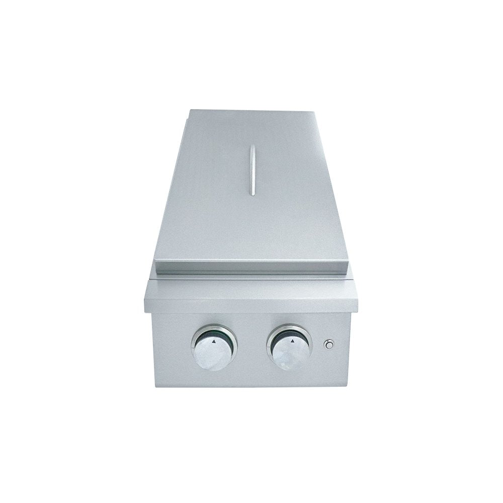 Stainless steel Side Burner on a white background