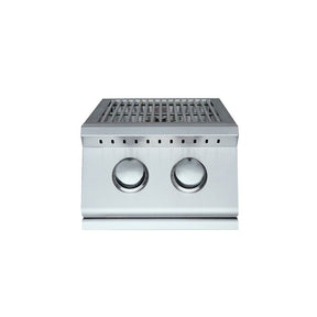 Stainless steel Side Burner on a white background