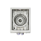 Stainless steel gas Burner on a white background
