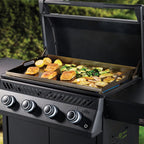 Napoleon Rogue PRO Phantom 30 Inch Natural Gas Griddle 4 Burners Stainless Steel Cooktop Matte Black RP30FTNK-PHM