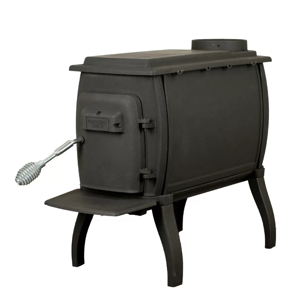 US Stove US1261E 900 sq. ft. Cast Iron Log Wood Stove