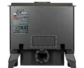 Vogelzang VG2020E-P 2,000 Sq. Ft. Pedestal Wood Stove -  fresh air intake and blower knockout