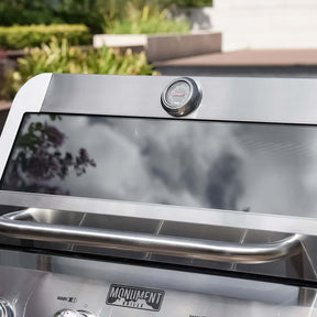 Monument Grills Mesa 400MF Stainless Gas Grill with Viewing Lid & 4 Burners – M400MF
