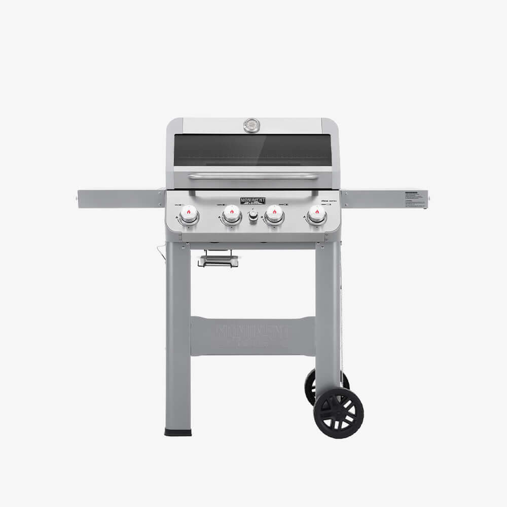 Monument Grills Mesa 400MF Stainless Gas Grill with Viewing Lid & 4 Burners – M400MF