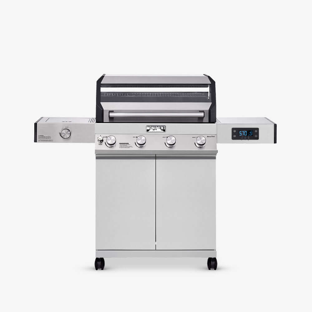 Monument Grills Denali 405 Stainless Smart Tech Propane Gas Grill with Bluetooth App Control - D405
