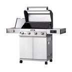 Monument Grills Denali 405 Stainless Smart Tech Propane Gas Grill with Bluetooth App Control - D405