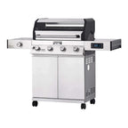 Monument Grills Denali 405 Stainless Smart Tech Propane Gas Grill with Bluetooth App Control - D405