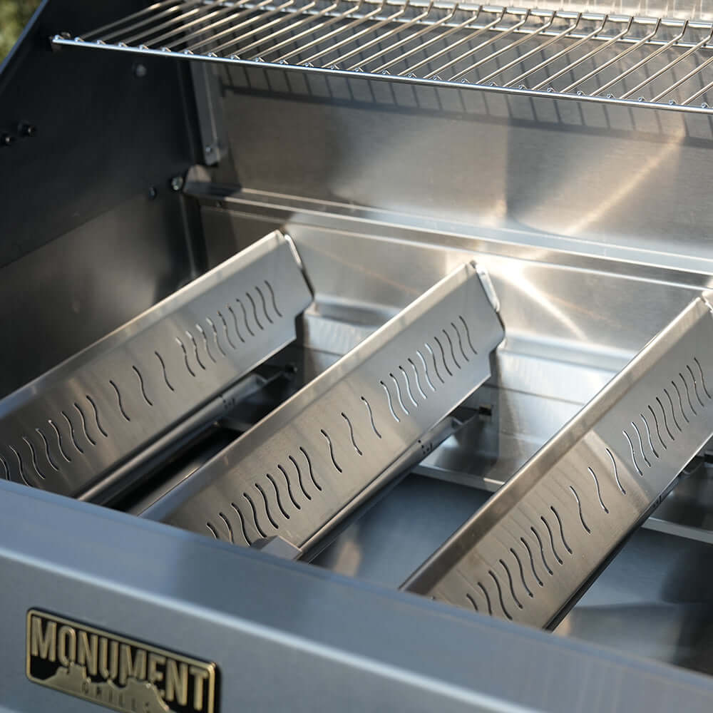 Monument Grills Eminence 405 Smart Stainless Steel Gas Grill with ClearView Lid & Bluetooth App - E405