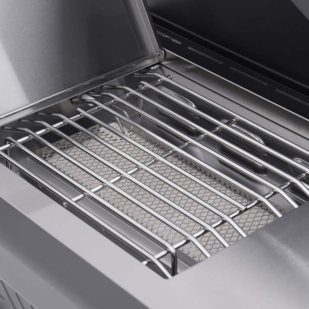 Monument Grills Eminence 405 Smart Stainless Steel Gas Grill with ClearView Lid & Bluetooth App - E405