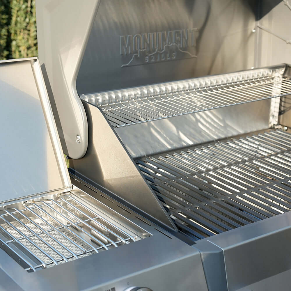 Monument Grills Eminence 405 Smart Stainless Steel Gas Grill with ClearView Lid & Bluetooth App - E405