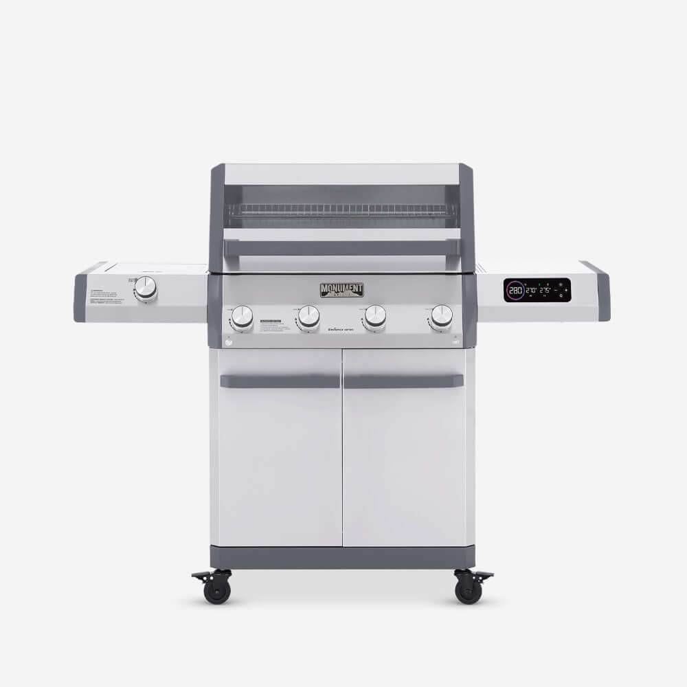 Monument Grills Eminence 405 Smart Stainless Steel Gas Grill with ClearView Lid & Bluetooth App - E405