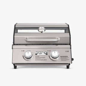 Monument Grills G22 Tabletop Propane Gas Grill Stainless Steel Portable Cooking Grill 15,000 BTU SKU G22