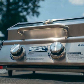 Monument Grills G22 Tabletop Propane Gas Grill Stainless Steel Portable Cooking Grill 15,000 BTU SKU G22