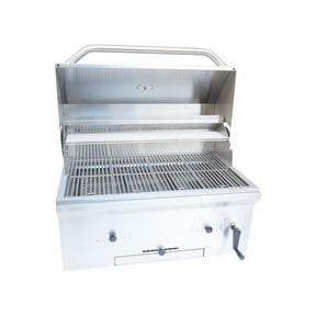 Kokomo Grills 32” Built-In Stainless Steel Charcoal BBQ Grill with Temperature Gauge – KO-CHAR32