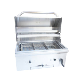 Kokomo Grills 32” Built-In Stainless Steel Charcoal BBQ Grill with Temperature Gauge – KO-CHAR32