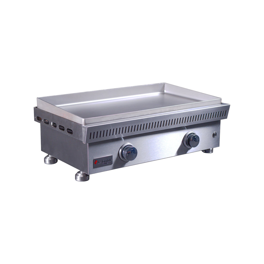 Le Griddle Commercial Series 75 gas griddle with 6mm plate, stainless steel cooking surface and 18,000 BTU burners