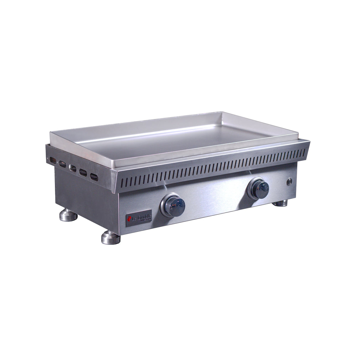 Le Griddle Commercial Series 75 gas griddle with 6mm plate, stainless steel cooking surface and 18,000 BTU burners