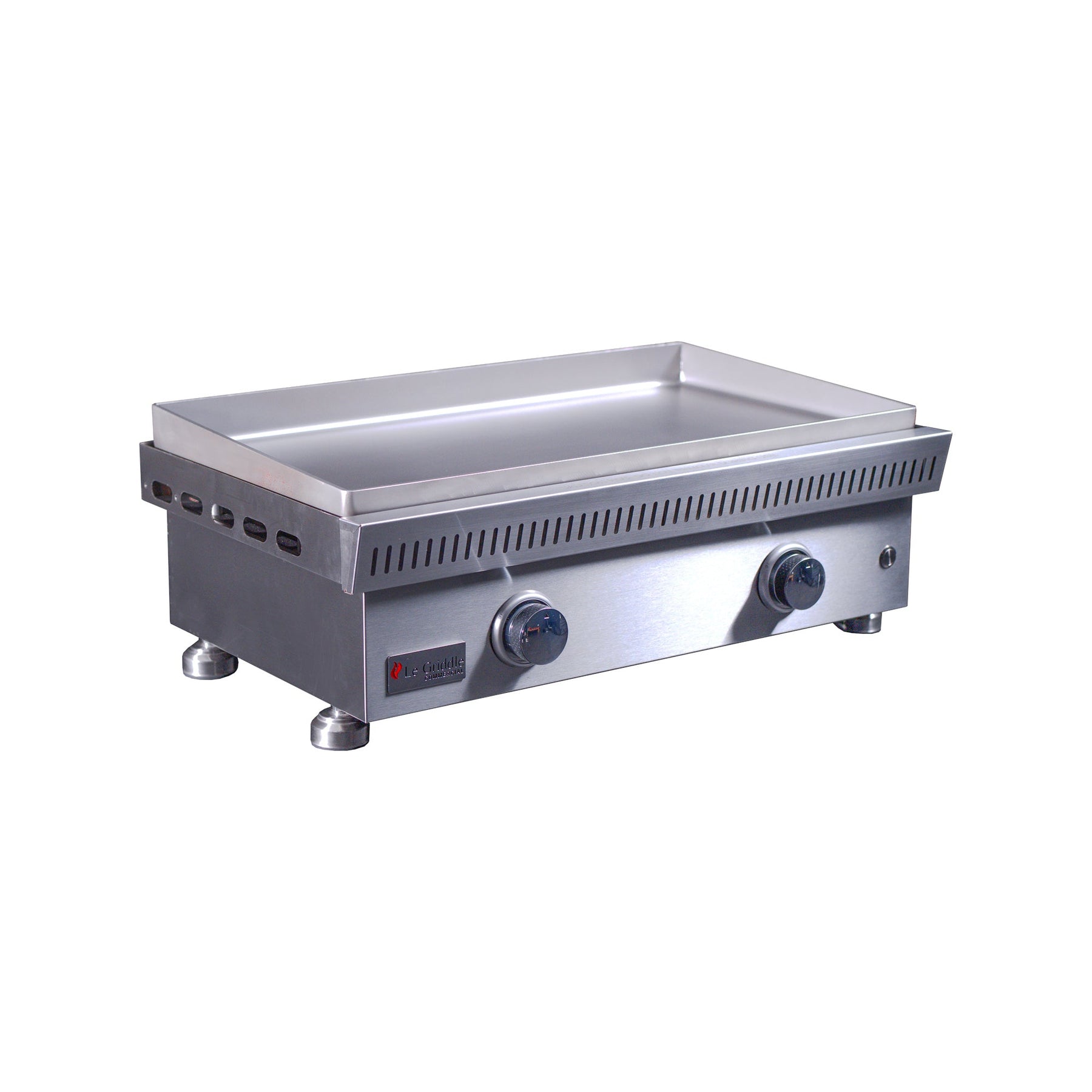 Le Griddle Commercial Series 75 gas griddle with 6mm plate, stainless steel cooking surface and 18,000 BTU burners