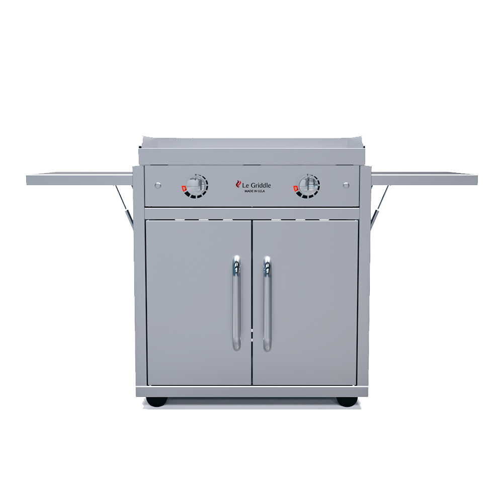 Le Griddle Ranch Hand freestanding electric griddle GEE75 CK stainless steel cooking station on cart