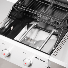 Monument Grills Mesa 200S Foldable Stainless Steel Gas Grill with Clearview Window Lid M200S