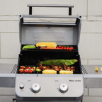 Monument Grills Mesa 200S Foldable Stainless Steel Gas Grill with Clearview Window Lid M200S