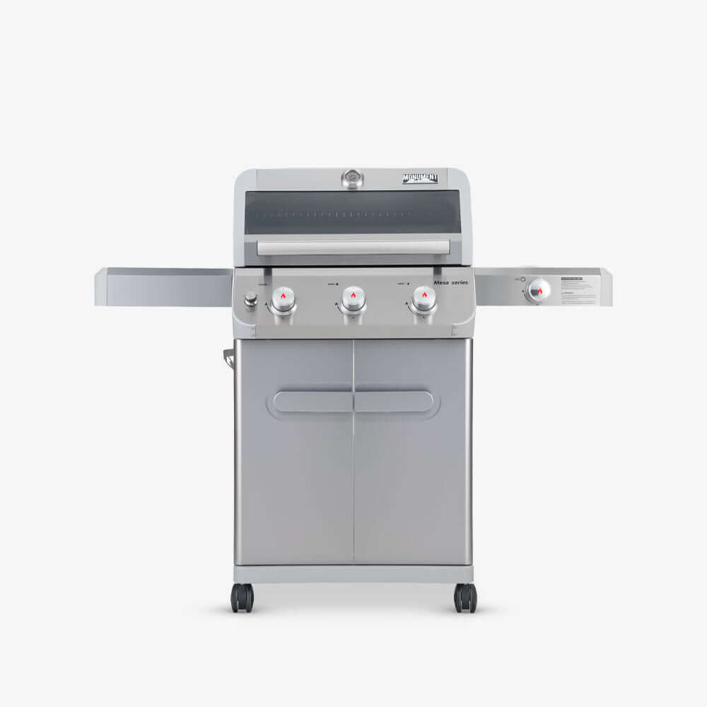 Monument Grills Mesa 305 Stainless Propane Gas Grill 48,000 BTU Clearview Lid M305