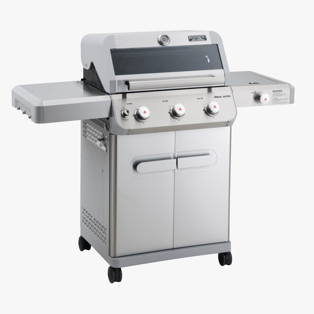 Monument Grills Mesa 305 Stainless Propane Gas Grill 48,000 BTU Clearview Lid M305