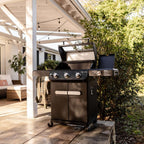 Monument Grills Mesa 325 Black Propane Gas Grill 48,000 BTU Clearview Lid 570 sq in Cooking Area M325