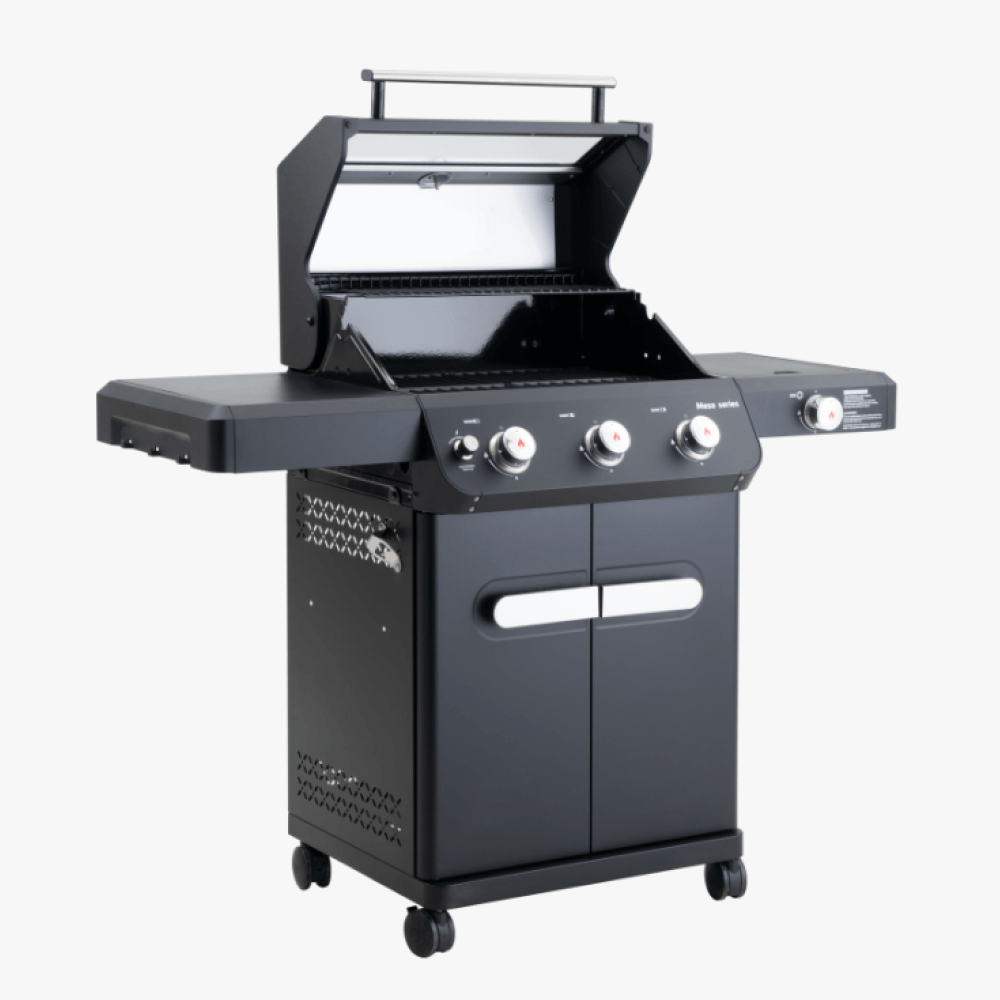 Monument Grills Mesa 325 Black Propane Gas Grill 48,000 BTU Clearview Lid 570 sq in Cooking Area M325