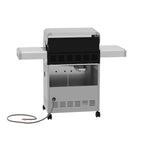 Monument Grills Mesa 415BZNG Stainless Natural Gas Grill with Power Broil Zone & Glass Window Lid | M415BZNG