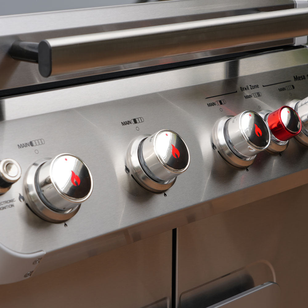 Monument Grills Mesa 415BZNG Stainless Natural Gas Grill with Power Broil Zone & Glass Window Lid | M415BZNG