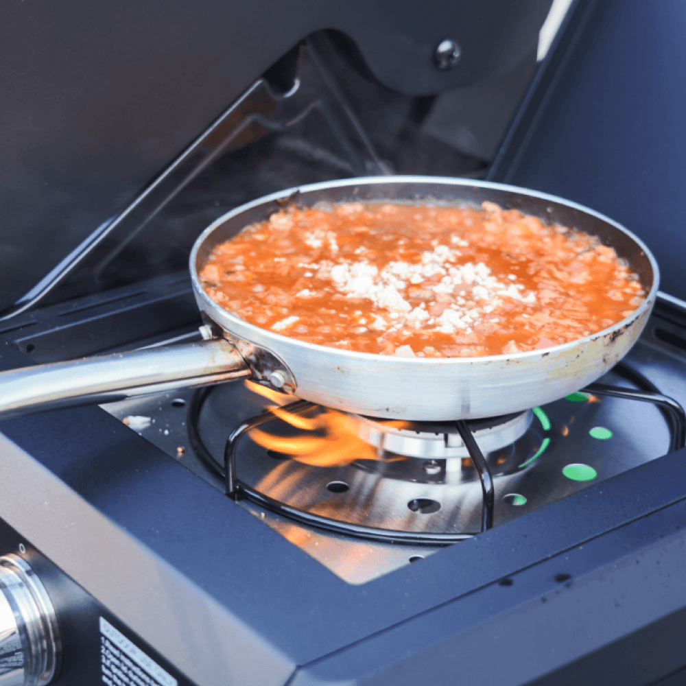 Monument Grills Mesa 425 Black Propane Gas Grill 52,000 BTU ClearView Lid & Side Burner SKU M425