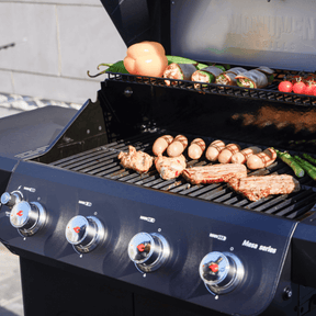 Monument Grills Mesa 425 Black Propane Gas Grill 52,000 BTU ClearView Lid & Side Burner SKU M425