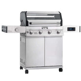Monument Grills Denali 405 D405 stainless steel propane gas grill with Bluetooth app control and side burner