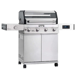Monument Grills Denali 405 D405 stainless steel propane gas grill with Bluetooth app control and side burner
