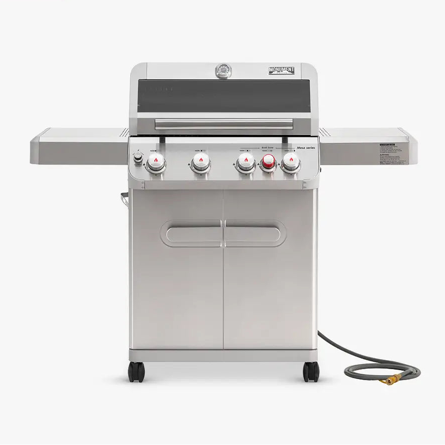 Monument Grills Mesa 415BZNG natural gas grill featuring Power Broil Zone for high-heat searing