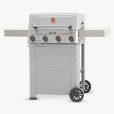 Monument Grills Mesa II 410FBZ stainless propane gas grill with foldable shelves and 525 sq. in. cooking area