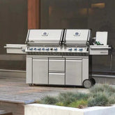 Napoleon Legacy Prestige PRO 825 propane grill with six burners, infrared sear zone, rotisserie and power burner
