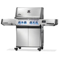 Napoleon Prestige 500 Connected 4-burner propane grill with WiFi, Bluetooth, rotisserie, and stainless steel design