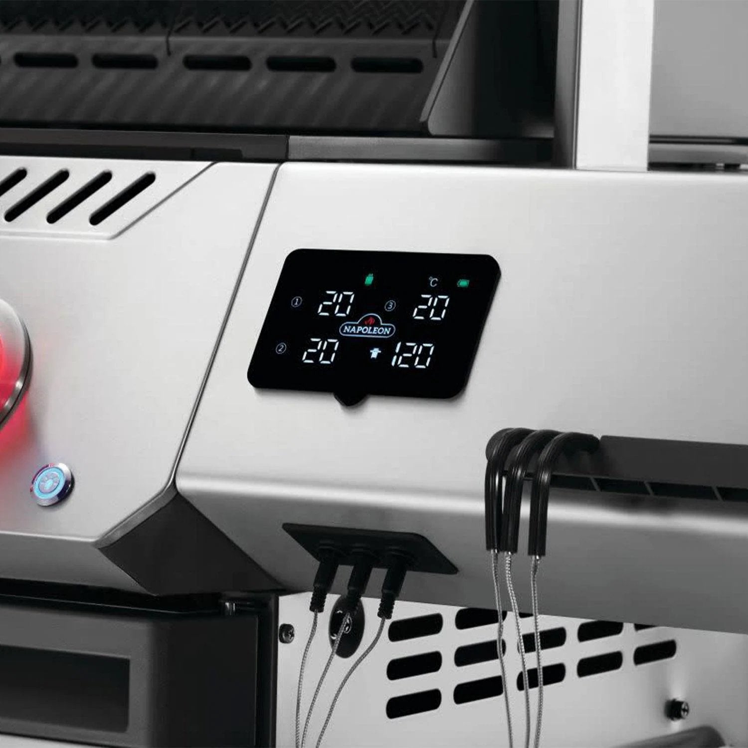 Napoleon Prestige 500 Connected 4-Burner Propane Grill with WiFi, Bluetooth & Rotisserie – Smart BBQ Grill P500VXRSIBPSS
