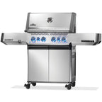 Napoleon Prestige 500 4-burner natural gas grill with rotisserie and infrared side burner in stainless steel