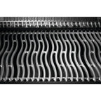 Stainless steel wavy grill grates for BBQ, perfect for even heat distribution and searing meats.