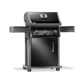 Napoleon Rogue 425 3-burner natural gas grill with stainless steel cooking grids in black, model R425NK-2-SS