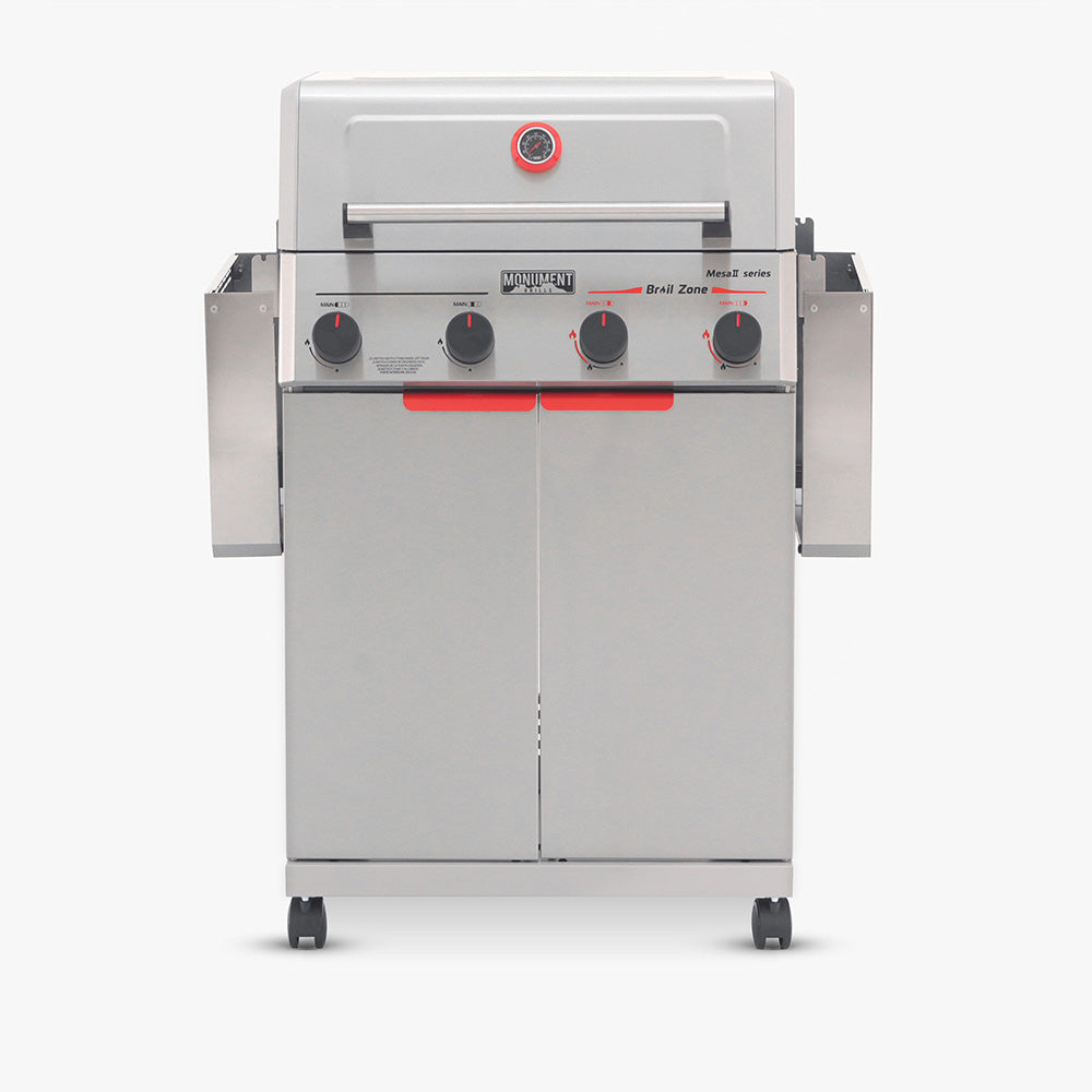 Monument Grills Mesa II 410BZ Stainless Propane Gas Grill Fast Heat 37,000 BTU Searing System SKU M2-410BZ