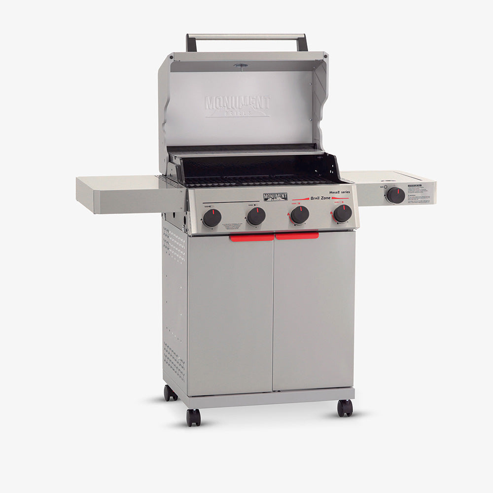 Monument Grills Mesa II 415BZ Stainless Propane Gas Grill with 49,000 BTU Output & Side Burner | M2-415BZ