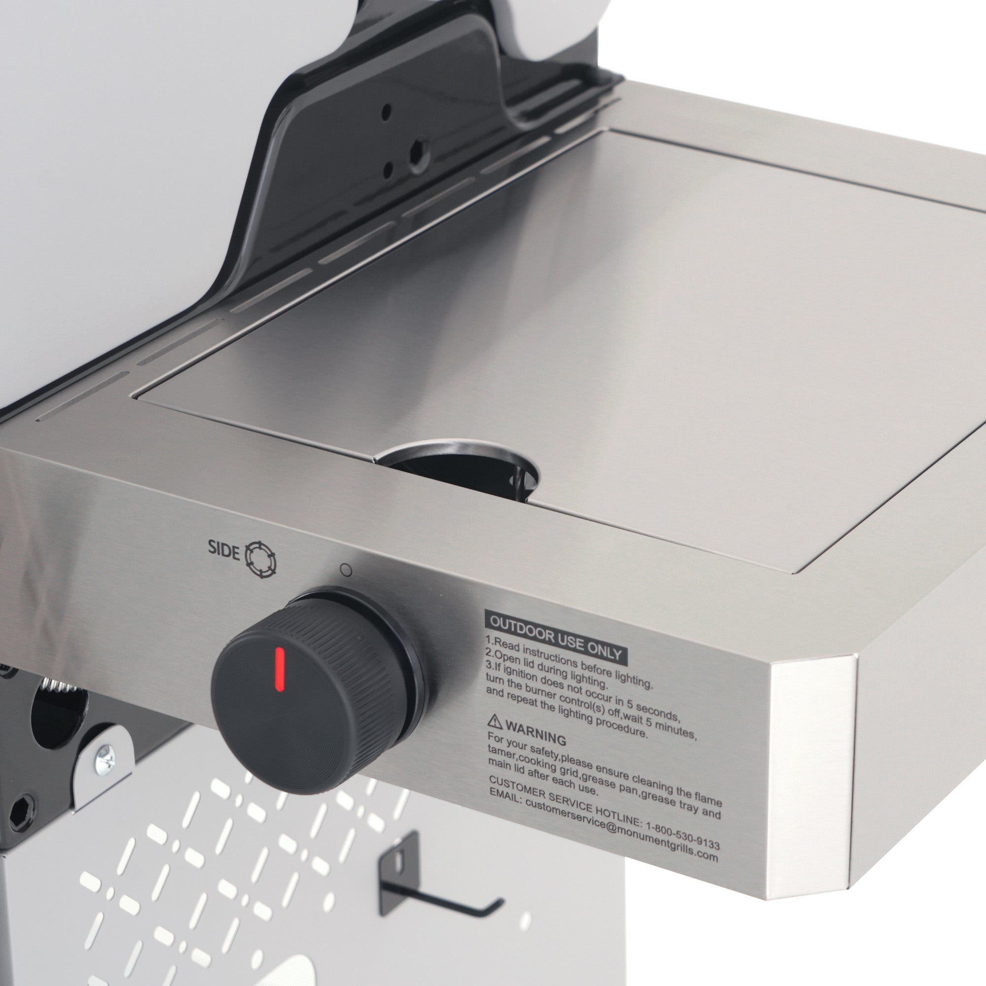 Monument Grills Mesa II 415BZ Stainless Propane Gas Grill with 49,000 BTU Output & Side Burner | M2-415BZ